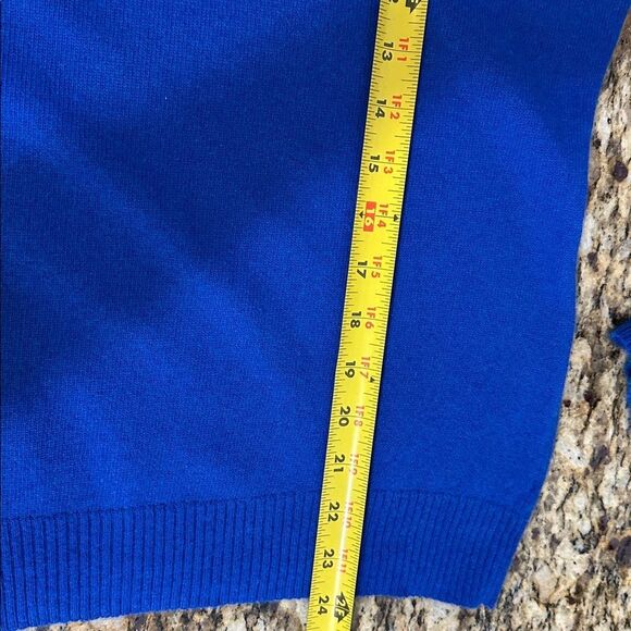 Ralph Lauren Sport Royal Blue Wool Blend V-Neck Pullover Sweater Size L - Picture 8 of 8